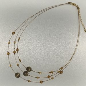 Triple Strand Beaded Necklace